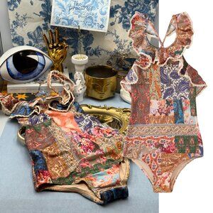 🆕 ZIMMERMANN KIDS 🧿 NWT Devi Frill One-Piece Swimsuit, Sz 10 Y